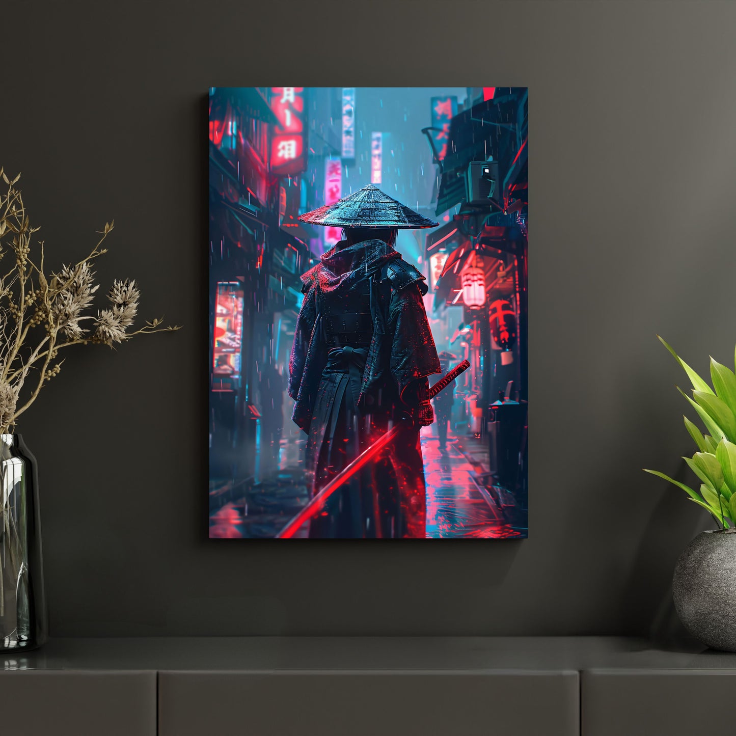 Cyberpunk Samurai - Metallposter