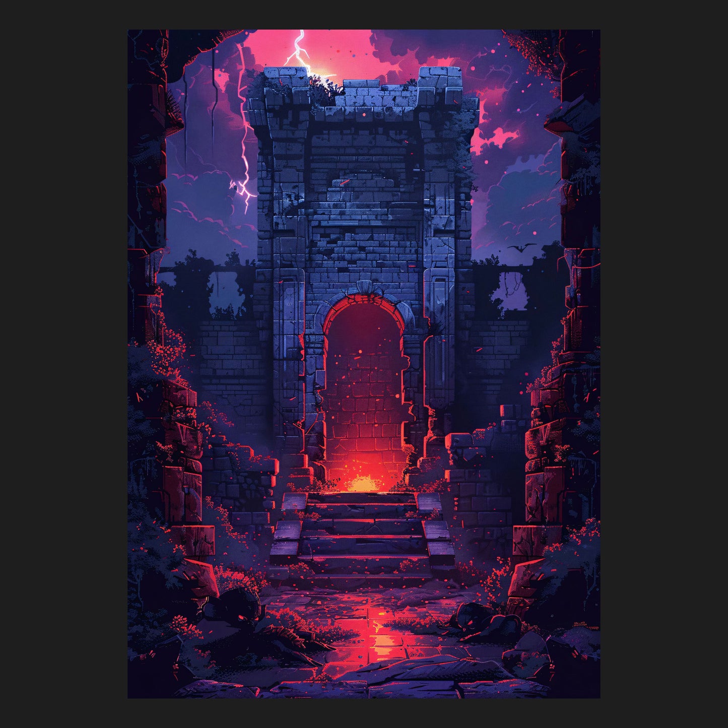 Das verfluchte Portal - Metallposter
