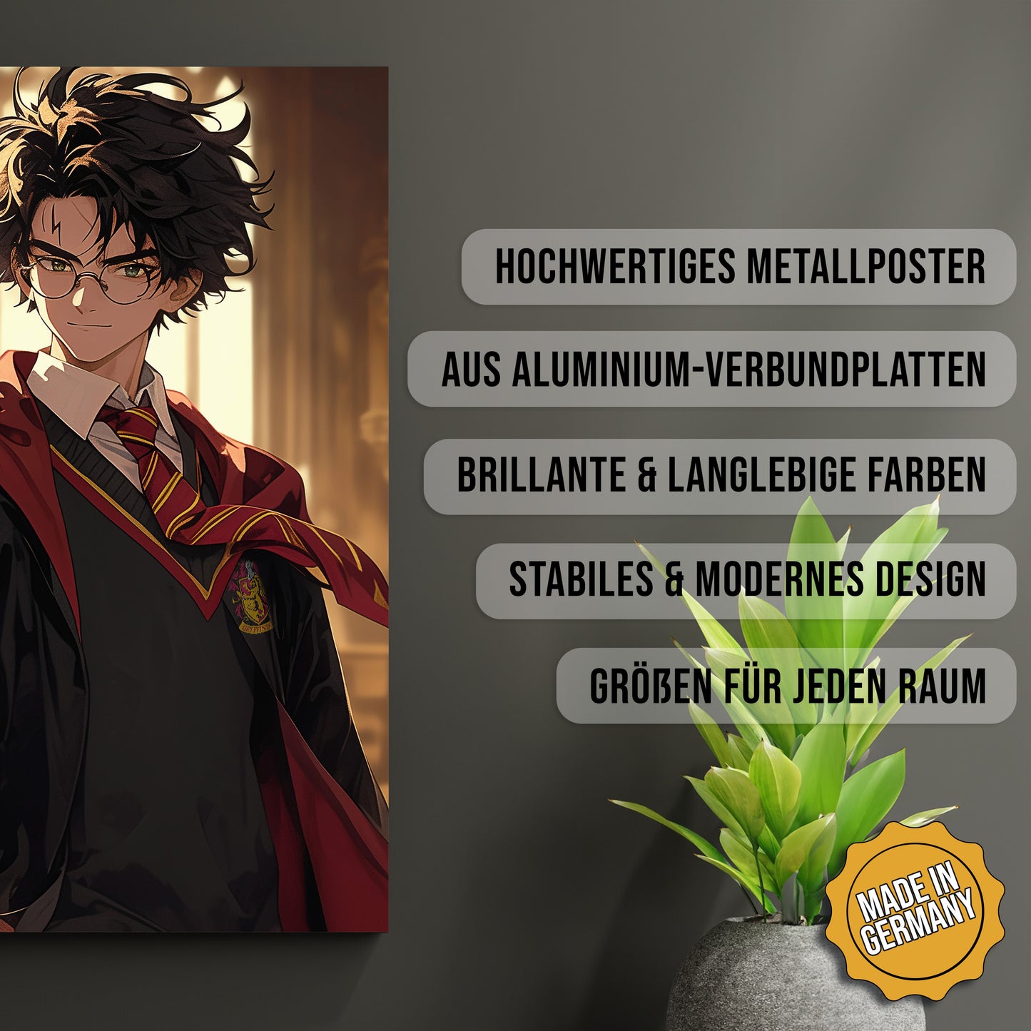 Produkt-Highlights zum Metallposter Der Auserwählte. Hochwertiges Metallposter, aus Aluminium-Verbundplatten, Brillante & langlebige Farben, stabiles & modernes design, Größen für jeden Raum, Made in Germany.