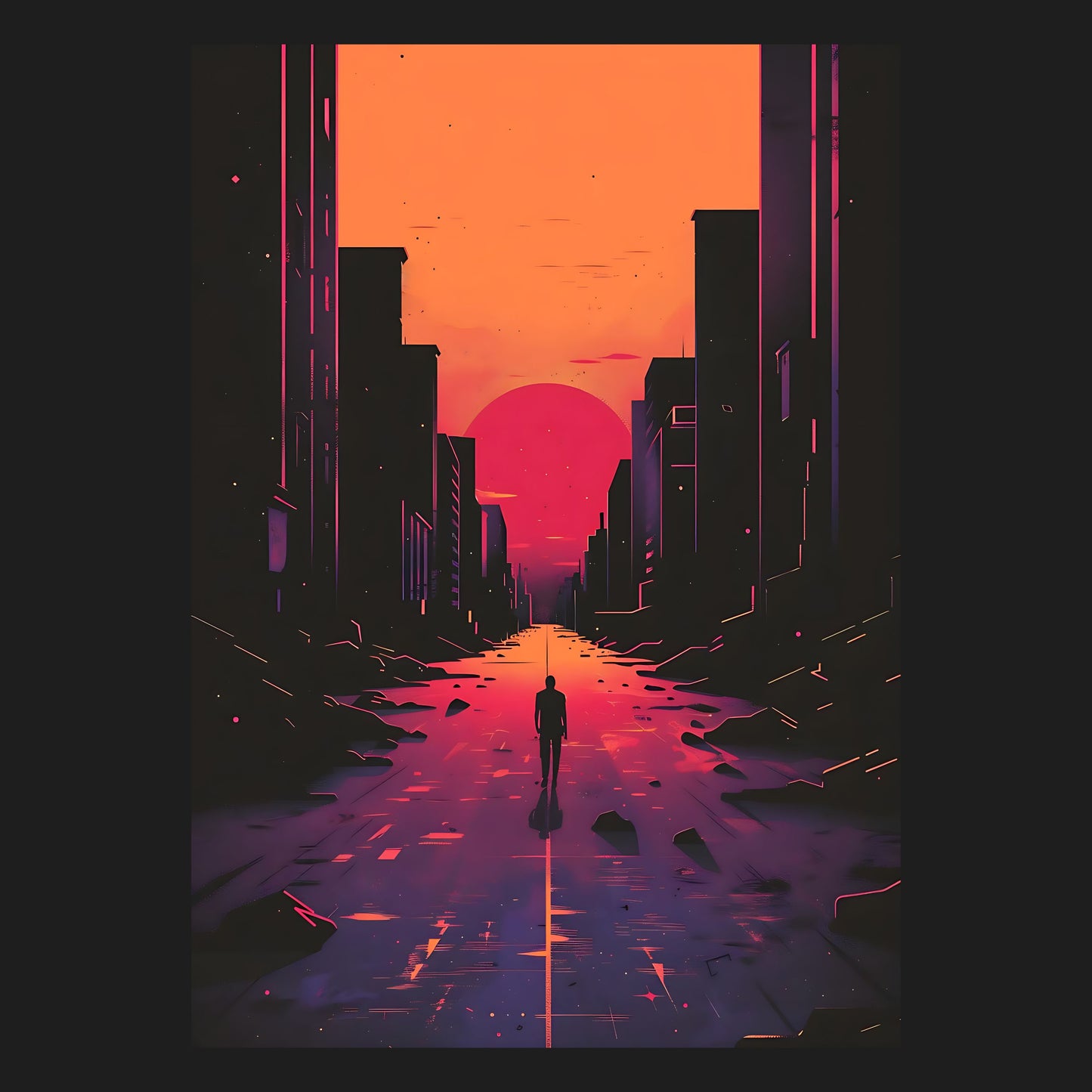 Der verlassene Pfad - Metallposter
