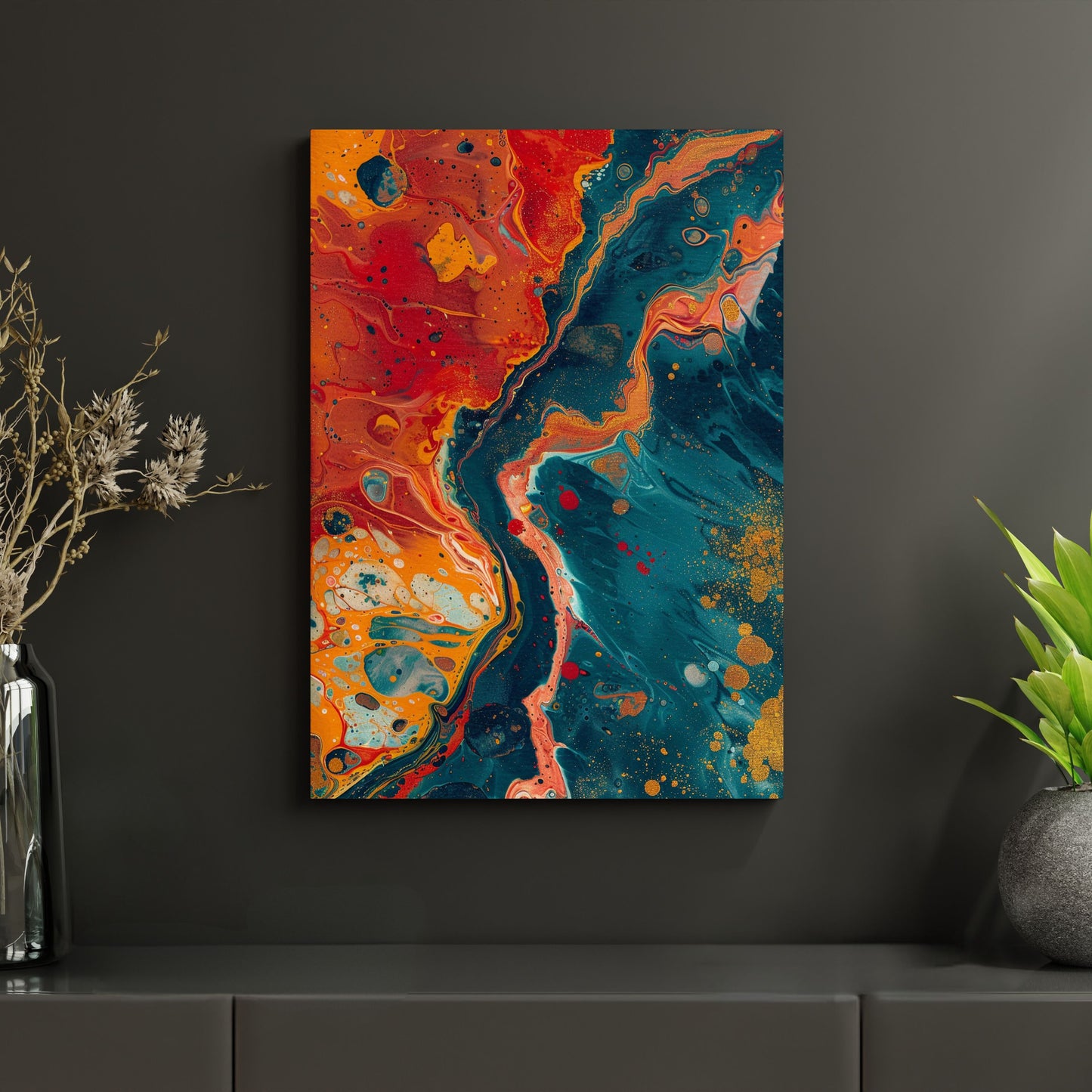 Fluss der Farben - Metallposter