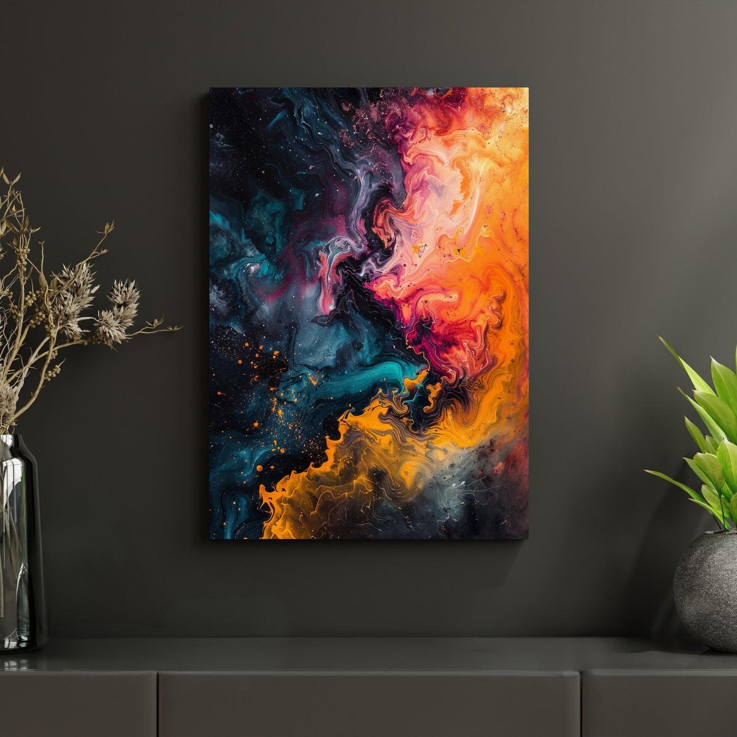 Kosmische Farbenpracht - Metallposter