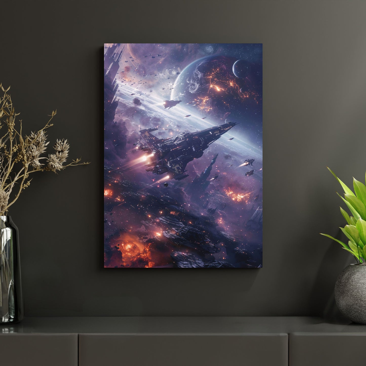 Galaktische Schlacht - Metallposter