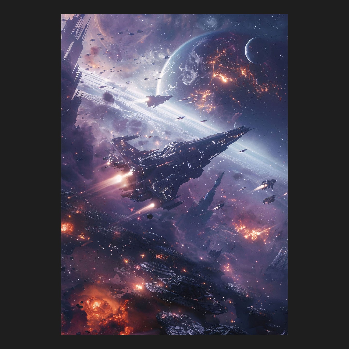 Galaktische Schlacht - Metallposter