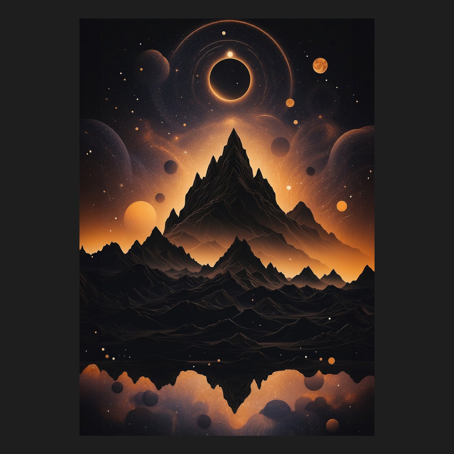 Kosmischer Gipfel - Metallposter