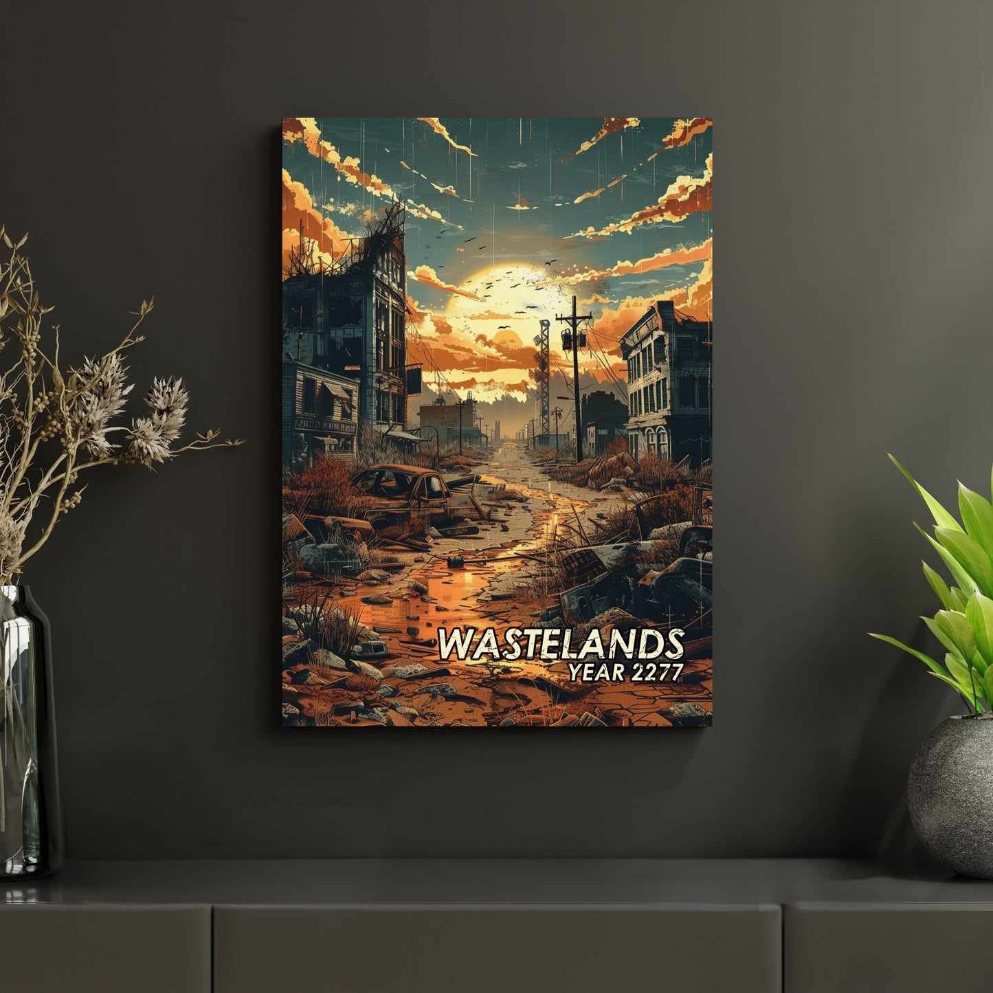 Endzeitstimmung Wastelands 2277 - Metallposter
