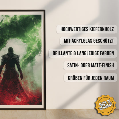 Produkt-Highlights zum gerahmten Poster Der Drachenwächter.
Hochwertiges Kiefernholz, mit Acrylglas geschützt, Brillante & langlebige Farben, satin- oder matt-finisch, größen für jeden Raum, Made in Germany.