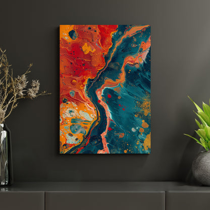 Fluss der Farben - Metallposter