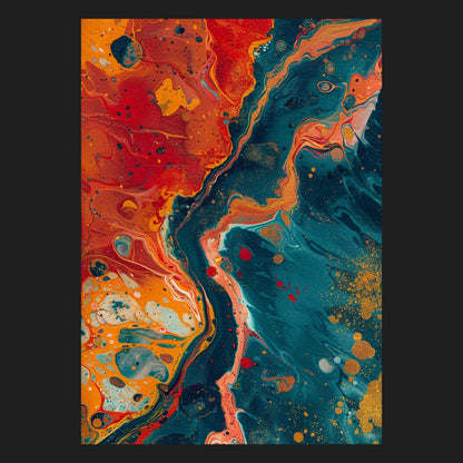 Fluss der Farben - Metallposter