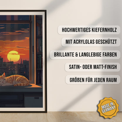 Produkt-Highlights zum gerahmten Poster Gemütlicher Abendblick.
Hochwertiges Kiefernholz, mit Acrylglas geschützt, Brillante & langlebige Farben, satin- oder matt-finish, größen für jeden Raum, Made in Germany.