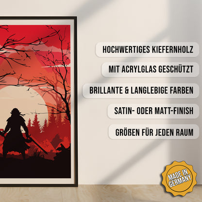 Produkt-Highlights zum gerahmten Poster Im Schatten der Gefallenen.
Hochwertiges Kiefernholz, mit Acrylglas geschützt, Brillante & langlebige Farben, satin- oder matt-finisch, größen für jeden Raum, Made in Germany.