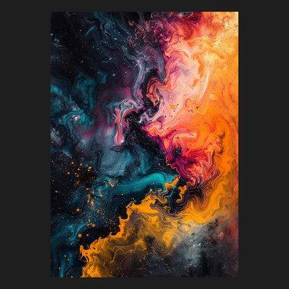 Kosmische Farbenpracht - Metallposter