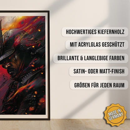 Produkt-Highlights zum gerahmten Poster Legende der Samurai.
Hochwertiges Kiefernholz, mit Acrylglas geschützt, Brillante & langlebige Farben, satin- oder matt-finish, größen für jeden Raum, Made in Germany.