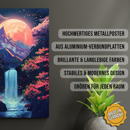 Produkt-Highlights zum Metallposter Leuchtende Fantasy Landschaft. Hochwertiges Metallposter, aus Aluminium-Verbundplatten, Brillante & langlebige Farben, stabiles & modernes design, Größen für jeden Raum, Made in Germany.
