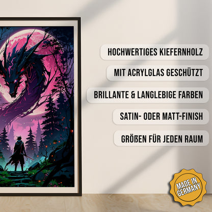 Produkt-Highlights zum gerahmten Poster Monddrache.
Hochwertiges Kiefernholz, mit Acrylglas geschützt, Brillante & langlebige Farben, satin- oder matt-finish, größen für jeden Raum, Made in Germany.