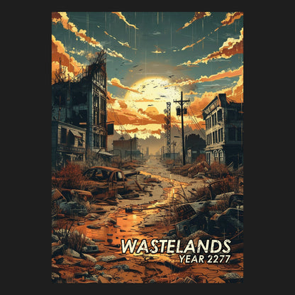 Endzeitstimmung Wastelands 2277 - Metallposter
