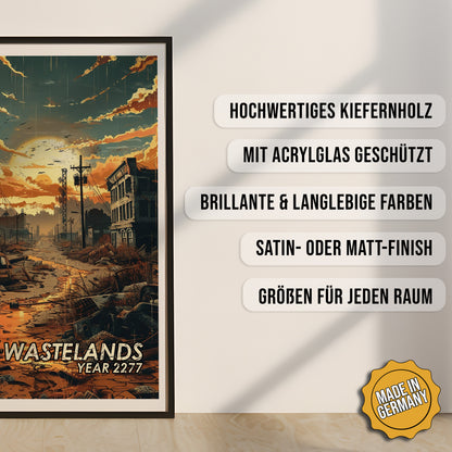 Produkt-Highlights zum gerahmten Poster Wastelands 2277.
Hochwertiges Kiefernholz, mit Acrylglas geschützt, Brillante & langlebige Farben, satin- oder matt-finish, größen für jeden Raum, Made in Germany.