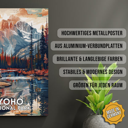 Produkt-Highlights zum Metallposter Yoho National Park. Hochwertiges Metallposter, aus Aluminium-Verbundplatten, Brillante & langlebige Farben, stabiles & modernes design, Größen für jeden Raum, Made in Germany.